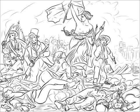 Liberty Leading The People Coloring Page